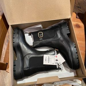 NWT - Zara black combat boots size 37